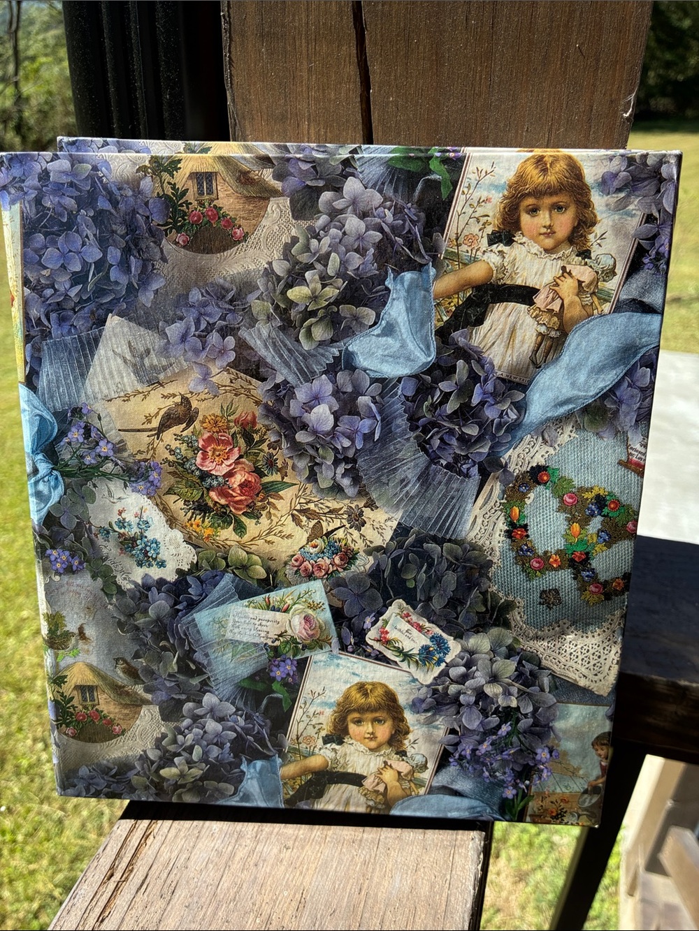 Decorative Vintage Violet photo albums one  72 and one 76